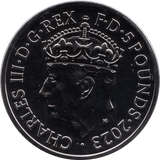 2023 BRILLIANT UNCIRCULATED £5 KING CHARLES III CORONATION - £5 BU - Cambridgeshire Coins