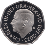 2023 FIFTY PENCE PROOF KING CHARLES - 5OP Proof - Cambridgeshire Coins