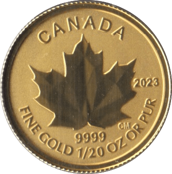 2023 GOLD PROOF 1/20 OZ ONE DOLLAR MAPLE - Gold World Coins - Cambridgeshire Coins