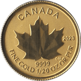 2023 GOLD PROOF 1/20 OZ ONE DOLLAR MAPLE - Gold World Coins - Cambridgeshire Coins