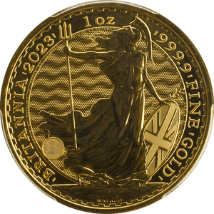 2023 GOLD PROOF BRITANNIA CHARLES III EFFIGY FIRST STRIKE PCGS MS69 - NGC CERTIFIED COINS - Cambridgeshire Coins
