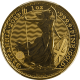 2023 GOLD PROOF BRITANNIA CHARLES III EFFIGY FIRST STRIKE PCGS MS69 - NGC CERTIFIED COINS - Cambridgeshire Coins