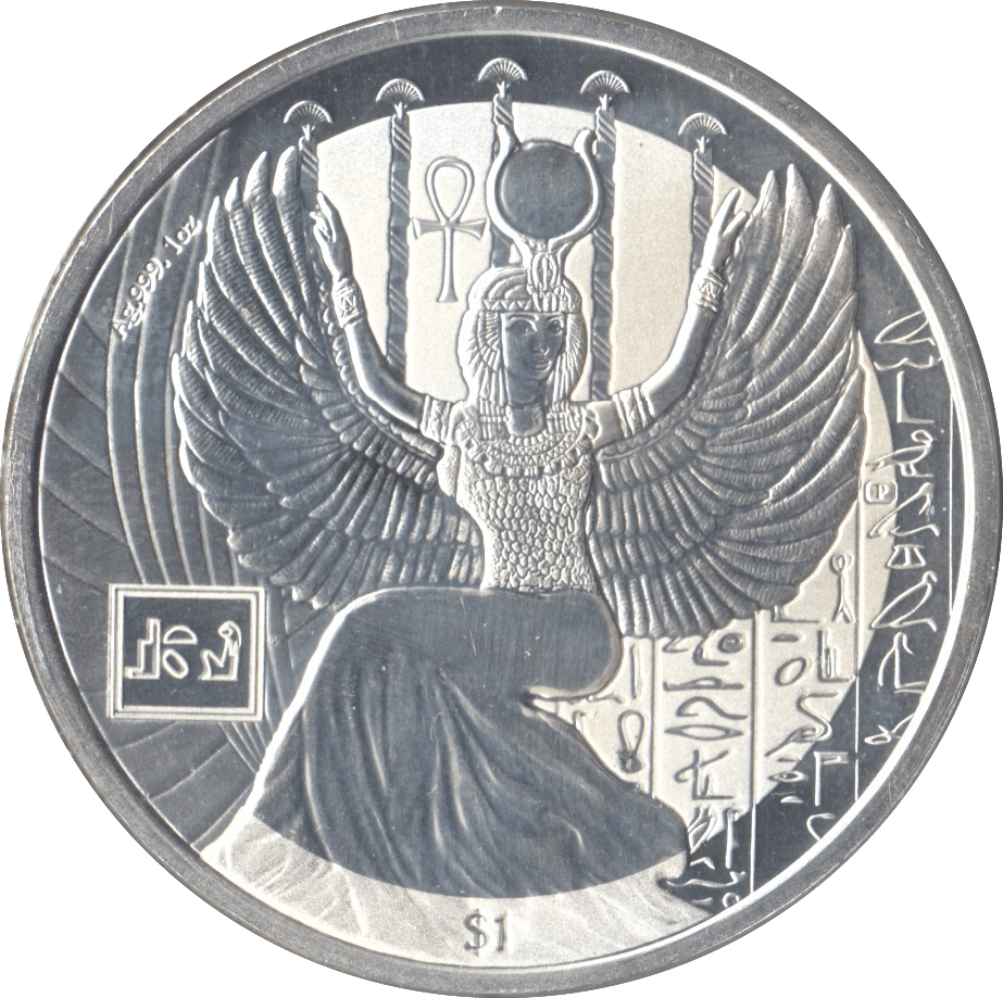 2023 SILVER BU EGYPTIAN GODDESS COMMEMORATIVE ONE DOLLAR COIN SIERRA LEONE - SILVER WORLD COINS - Cambridgeshire Coins