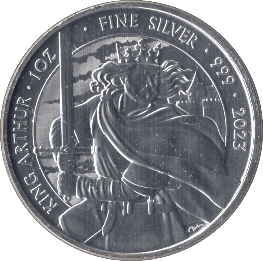 2023 UK BU 1oz FINE SILVER KING ARTHUR TWO POUNDS BRITANNIA - SILVER 1 oz COINS - Cambridgeshire Coins