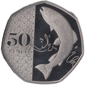 2024 FIFTY PENCE PROOF SALMON KING CHARLES III - 50p Proof - Cambridgeshire Coins