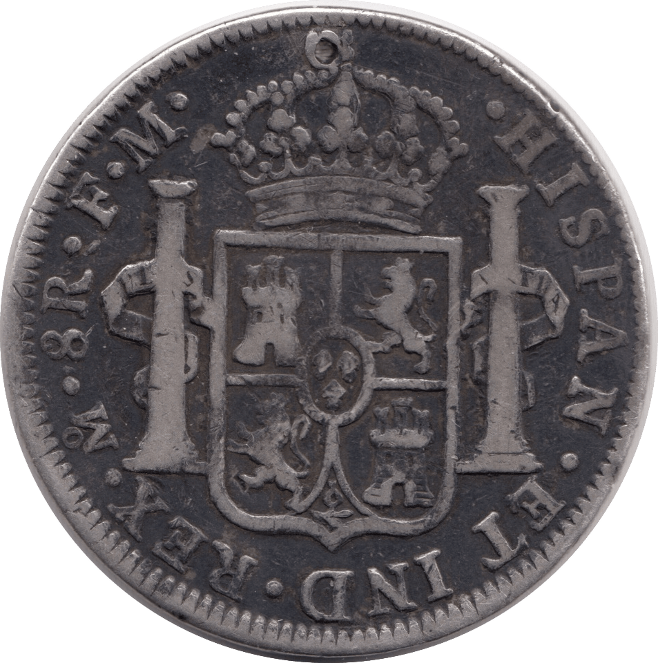 1796 SILVER 8 REALES FM CARLOS IV MEXICO SPANISH COLONY