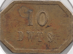 240 GRAIN CHEMISTS WEIGHT BRITISH BRASS REF H146 - Token - Cambridgeshire Coins