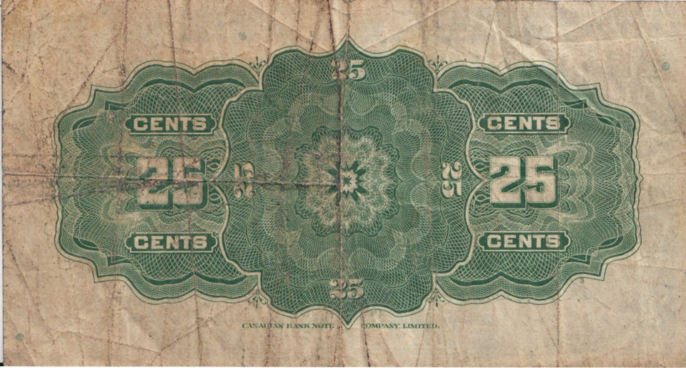 25 CENTS BANK OF CANADA REF 1351 - World Banknotes - Cambridgeshire Coins