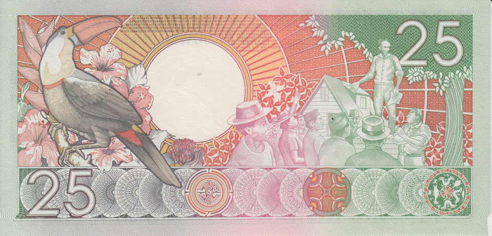 25 GULDEN BANK VAN SURINAME SURINAME BANKNOTE REF 188 - WORLD BANKNOTES - Cambridgeshire Coins