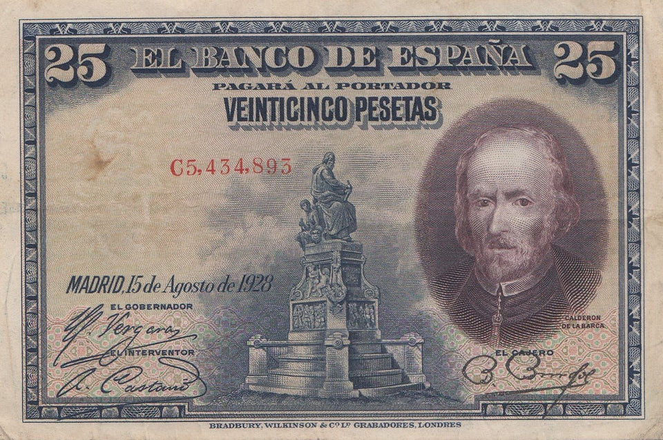 25 PESATAS BANKNOTE SPAIN ( REF 331 ) - World Banknotes - Cambridgeshire Coins