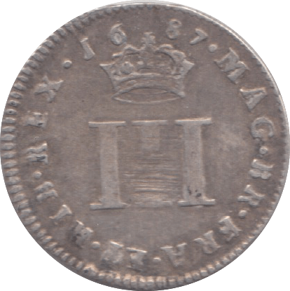 1687 MAUNDY THREEPENCE ( GF ) 7