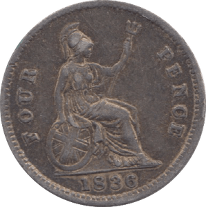 1836 FOURPENCE ( GVF ) 7 - Fourpence - Cambridgeshire Coins