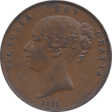 1853 PENNY ( EF ) 8 - Penny - Cambridgeshire Coins