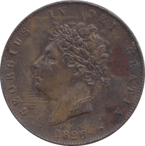 1826 HALFPENNY ( EF ) 8 - HALFPENNY - Cambridgeshire Coins