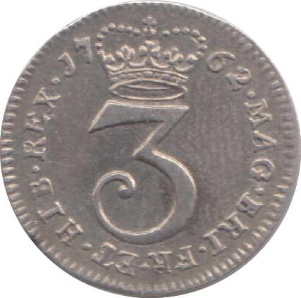 1762 MAUNDY THREEPENCE ( EF ) 7