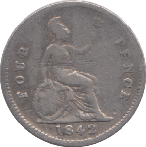 1842 FOURPENCE ( FAIR ) 8 - Fourpence - Cambridgeshire Coins