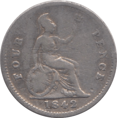 1842 FOURPENCE ( FAIR ) 8 - Fourpence - Cambridgeshire Coins