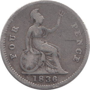 1836 FOUR PENCE ( FAIR ) 8 - Fourpence - Cambridgeshire Coins