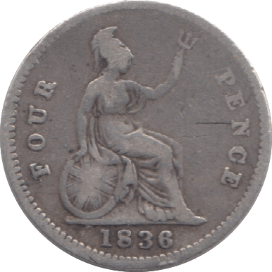 1836 FOUR PENCE ( FAIR ) 8 - Fourpence - Cambridgeshire Coins