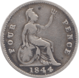 1844 FOURPENCE ( FAIR ) 23 - Fourpence - Cambridgeshire Coins