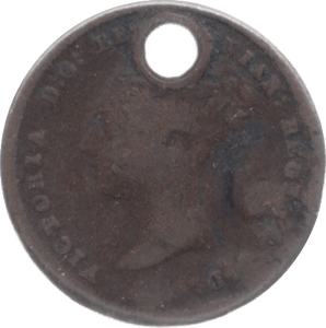 1845 HOLED HALF FARTHING REF 32 - Half Farthing - Cambridgeshire Coins