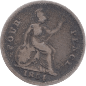 1854 FOURPENCE ( FAIR ) 23 - Fourpence - Cambridgeshire Coins