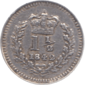 1842 THREE HALF PENCE ( GVF ) 23 - Three Half Pence - Cambridgeshire Coins