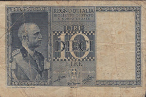 10 LIRE BANKNOTE ITALY ( REF 238 )