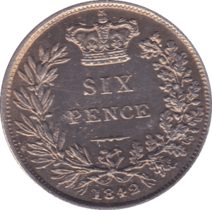 1842 SIXPENCE ( EF ) - Sixpence - Cambridgeshire Coins