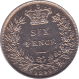 1842 SIXPENCE ( EF ) - Sixpence - Cambridgeshire Coins