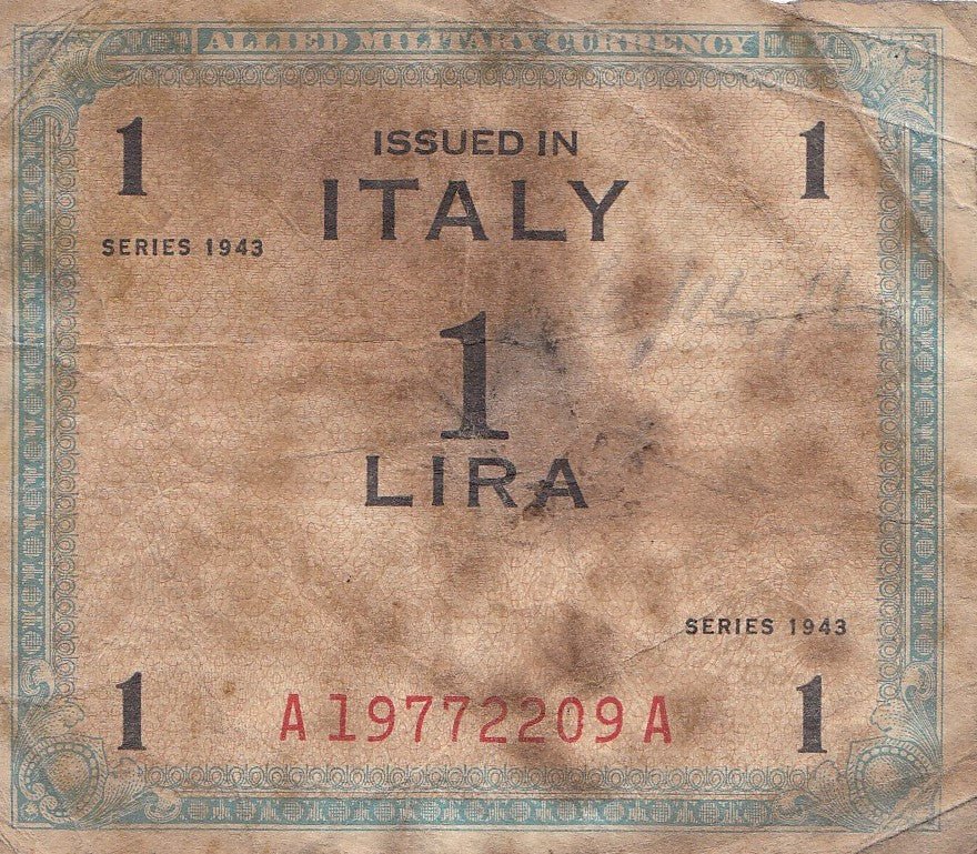 1 LIRE BANKNOTE ITALY ( REF 270 )