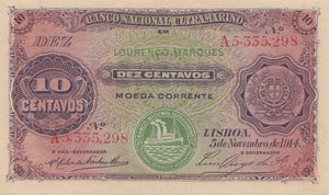 10 CENTAVOS BANKNOTE MOZAMBIQUE ( REF 310 )