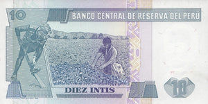 10 INTIS BANKNOTE PERU ( REF 242 )