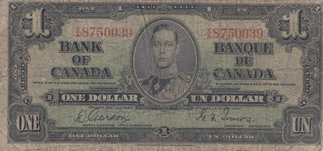 1 DOLLAR BANKNOTE CANADA ( REF 291 )