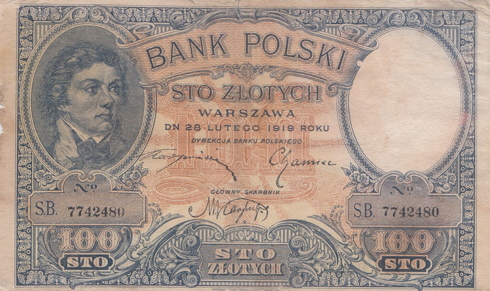 100 ZLOTY BANKNOTE POLAND ( REF 327 )
