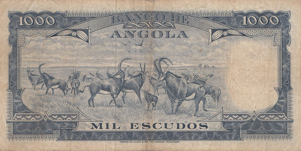 1000 ESCUDOS BANKNOTE ANGOLA ( REF 298 )