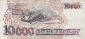 10000 CRUZEIROS BANKNOTE BRAZIL ( REF 236 )