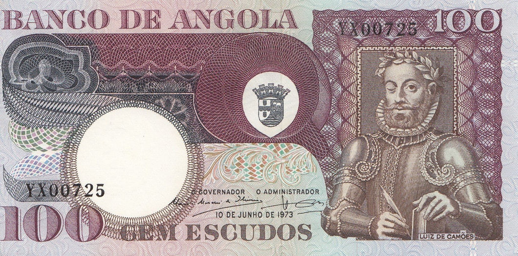 100 ESCUDOS BANKNOTE ANGOLA ( REF 449 )