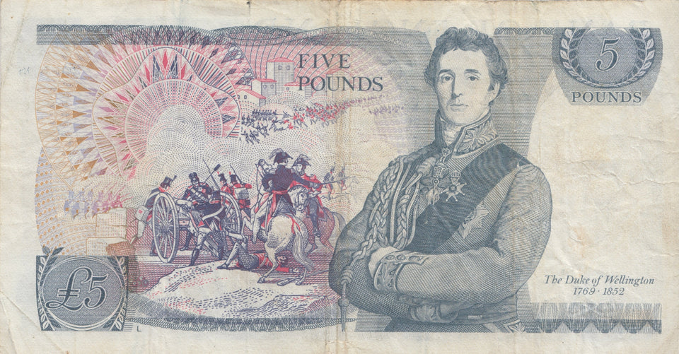£5 BANK OF ENGLAND PAGE BANK NOTE REF £5-20 - £5 Banknotes - Cambridgeshire Coins
