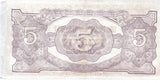 5 DOLLARS THE JAPANESE GOVERNMENT JAPAN BANKNOTE REF 132 - WORLD BANKNOTES - Cambridgeshire Coins