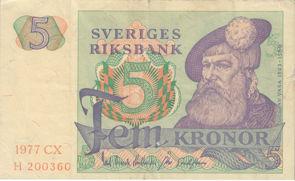 5 KRONOR BANK OF SWEDEN REF 1322 - World Banknotes - Cambridgeshire Coins