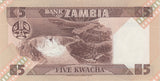 5 KWACHA BANKNOTE ZAMBIA REF 1576 - World Banknotes - Cambridgeshire Coins