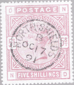 5 SHILLING STAMP VICTORIAN SG 180 REF 12 - BRITISH STAMPS - Cambridgeshire Coins