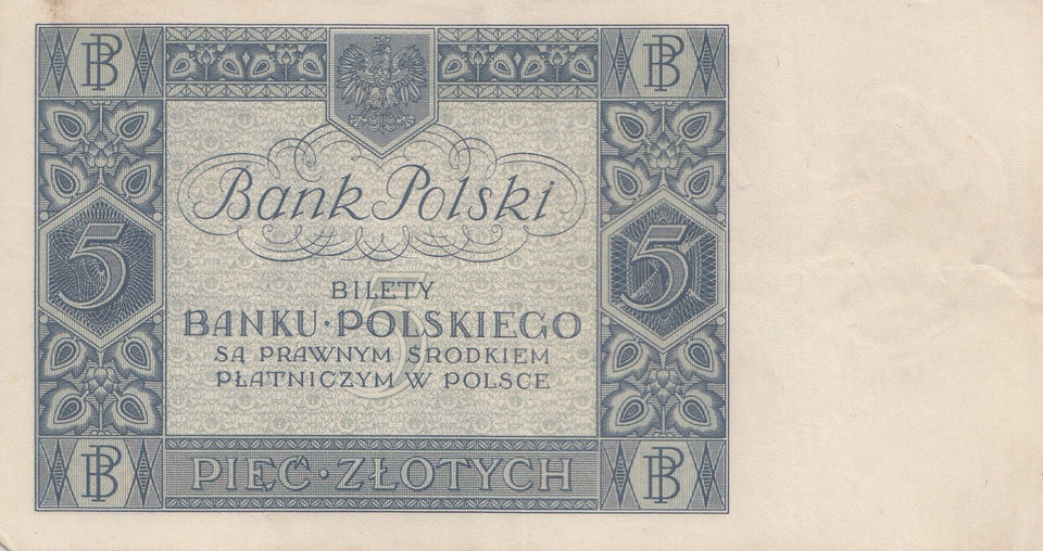 5 ZLOTY BANKNOTE POLAND ( REF 319 ) - World Banknotes - Cambridgeshire Coins