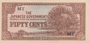 50 CENTS WWII JAPANESE OCCUPATION BANKNOTE MALAYA REF 837 - World Banknotes - Cambridgeshire Coins