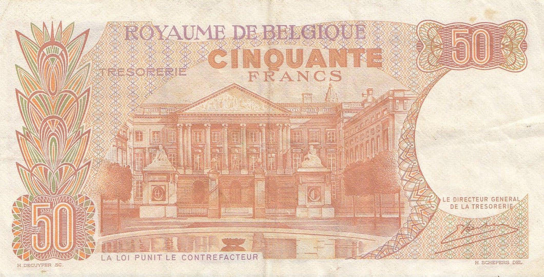 50 FRANCS BANKNOTE BELGIUM ( REF 269 ) - World Banknotes - Cambridgeshire Coins