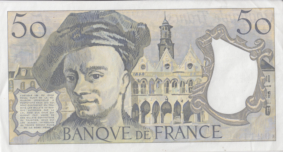50 FRANCS BANQUE DE FRANCE FRENCH BANKNOTE REF 24 - World Banknotes - Cambridgeshire Coins