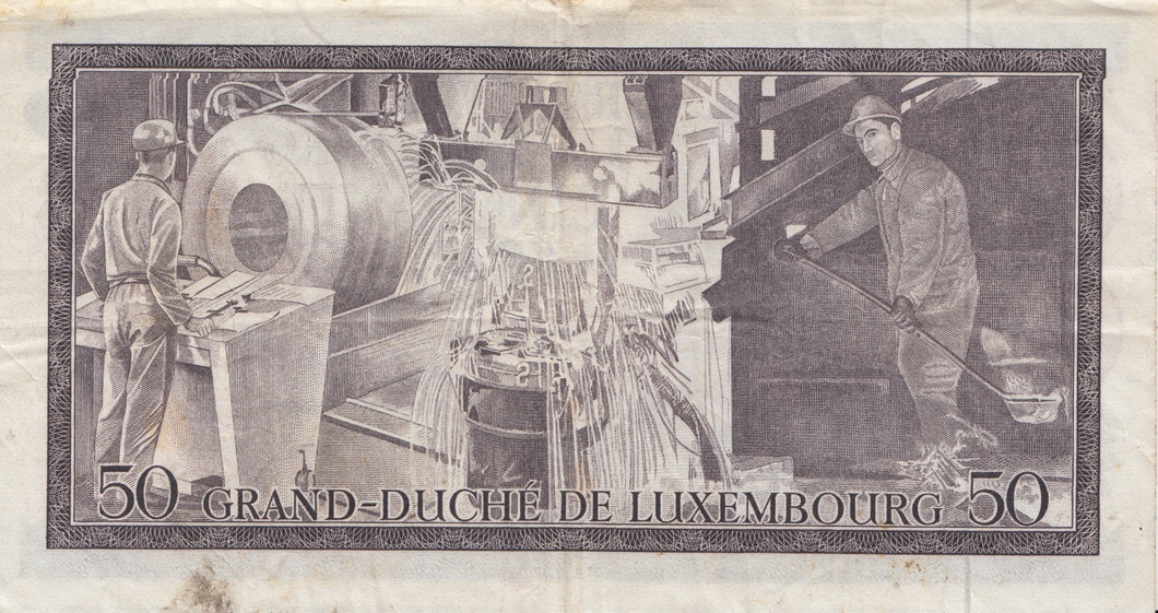 50 FRANCS GRANDE DUCHE DE LUXEMBOURG 1972 REF 398 - World Banknotes - Cambridgeshire Coins