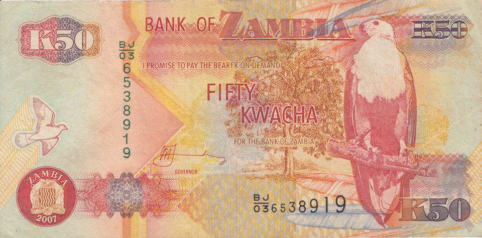 50 KWACHA BANKNOTE ZAMBIA ( REF 111 ) - World Banknotes - Cambridgeshire Coins