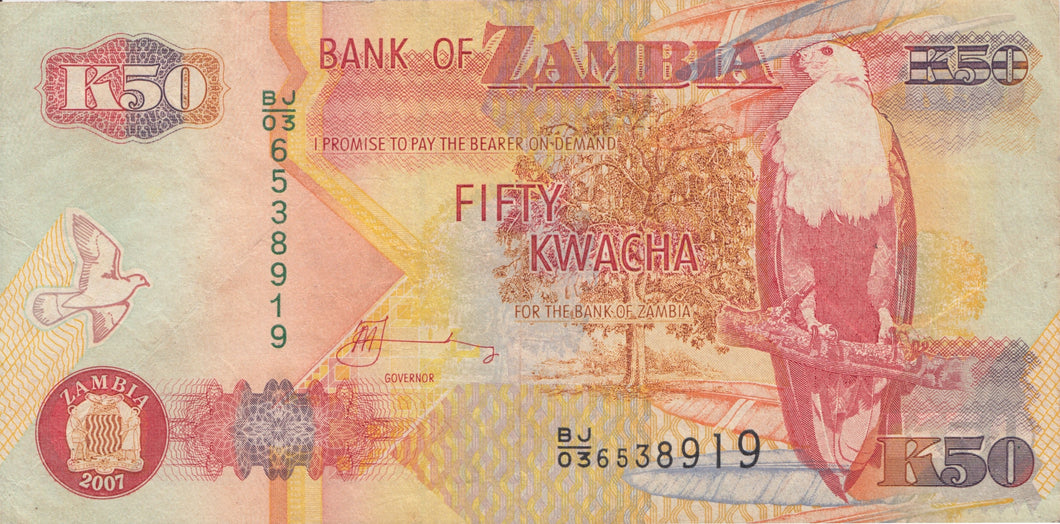 50 KWACHA BANKNOTE ZAMBIA ( REF 111 ) - World Banknotes - Cambridgeshire Coins